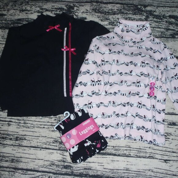 Gymboree City Sidewalk Size 3 Leggings Top Jacket Outfit Set NWT